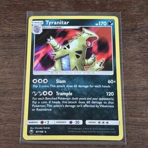 Pokemon Tyranitar #87 Sun & Moon Celestial Storm Holo Rare Card 87/168